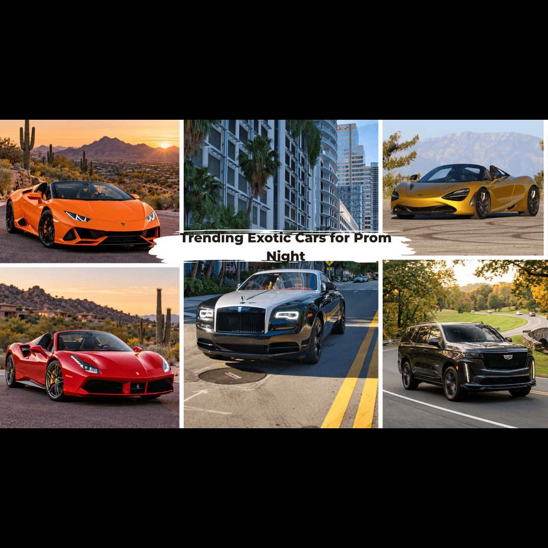 Luxury and exotic cars for prom night in Scottsdale.
